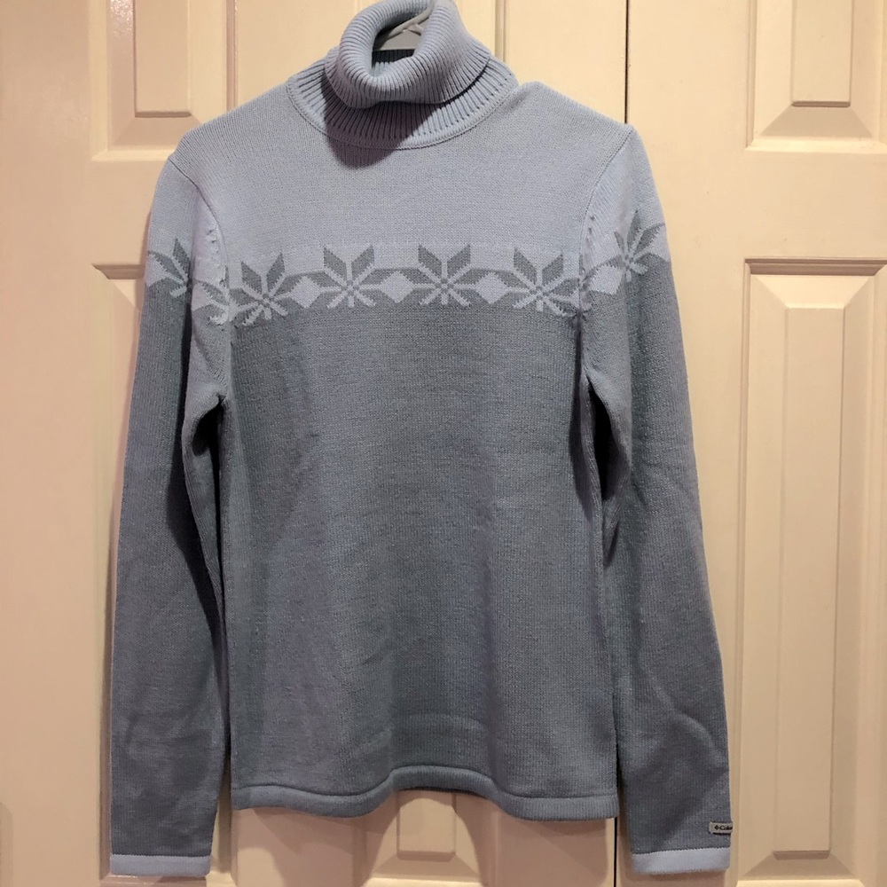 Columbia Lotsa Loft Snowflake Turtleneck Sweater Size M